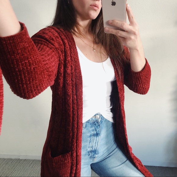 ⭐️Last L — Chenille Chunky Knit Open Cardigan - Picture 3 of 7